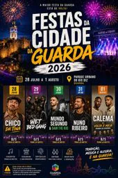 Cartaz Festas da Cidade 2026 - Guarda