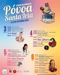 Cartaz Festas da cidade da Póvoa de Santa Iria 2026 - Vila Franca