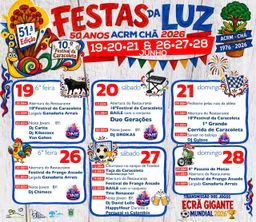 Cartaz Festas da Luz 2026 - Chá