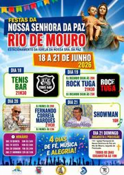 Cartaz Festas da Nossa Senhora da Paz 2026 - Rio de Mouro