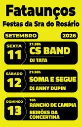 Cartaz Festas da Sra do Rosário 2026 - Fataunços