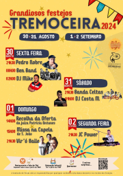 Cartaz Festas da Tremoceira 2024 - Porto de Mós