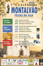 Cartaz Festas da Vila 2026 - Montalvão
