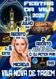 Cartaz Festas da Vila 2026 - Vila Nova de Tazem