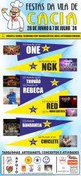 Cartaz Festas da Vila de Cacia 2024 - Aveiro