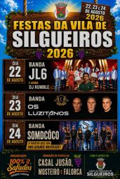 Cartaz Festas da Vila de Silgueiros 2026 - Silgueiros