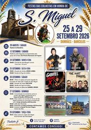 Cartaz Festas das Colheitas em honra de S. Miguel 2026 - Durrães