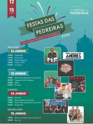 Cartaz Festas das Pedreiras 2026 - Pedreiras