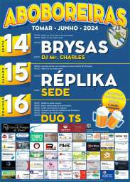 Cartaz Festas de Aboboreiras 2024 - Tomar