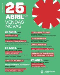 Cartaz Festas de Abril 2026 - Vendas Novas