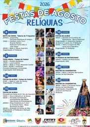 Cartaz Festas de Agosto 2026 - Relíquias