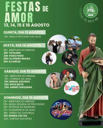 Cartaz Festas de Amor 2026 - Amor