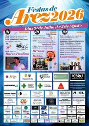 Cartaz Festas de Arez 2026 - Arez