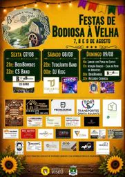 Cartaz Festas de Bodiosa à Velha 2026 - Bodiosa à Velha