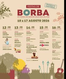 Cartaz Festas de Borba 2026 - Borba