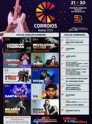 Cartaz Festas de Corroios 2026 - Corroios