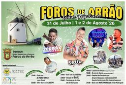Cartaz Festas de Foros do Arrão 2026 - Foros do Arrão