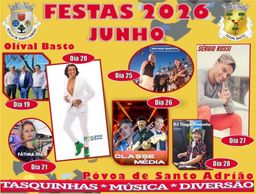 Cartaz Festas de Junho 2026 - Olival Basto