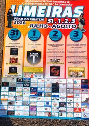Cartaz Festas de Limeiras 2026 - Praia do Ribatejo