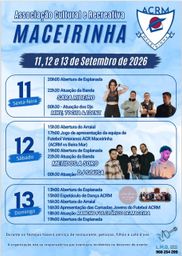 Cartaz Festas de Maceirinha 2026 - Maceirinha
