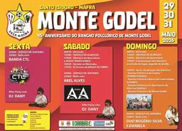 Cartaz Festas de Monte Godel 2026 - Mafra