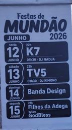 Cartaz Festas de Mundão 2026 - Mundão
