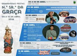 Cartaz Festas de N.ª Sr.ª da Graça 2026 - Padim da Graça