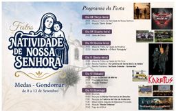 Cartaz Festas de Natividade de Nossa Senhora 2026 - Medas