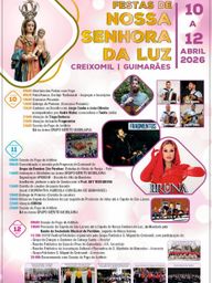 Cartaz Festas de Nossa Senhora da Luz 2026 - Creixomil