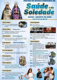 Cartaz Festas de Nossa Senhora da Saúde e da Soledade 2026 - Esposende
