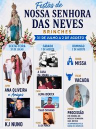 Cartaz Festas de Nossa Senhora das Neves 2026 - Brinches