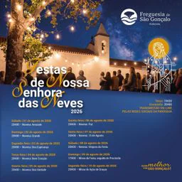 Cartaz Festas de Nossa Senhora das Neves 2026 - São Gonçalo