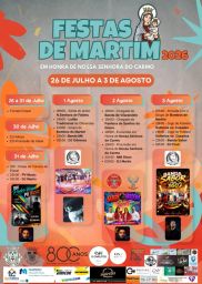 Cartaz Festas de Nossa Senhora do Carmo 2026 - Martim