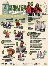 Cartaz Festas de Nossa Senhora do Rosário 2026 - Carvalhosa