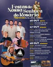 Cartaz Festas de Nossa Senhora do Rosário 2026 - Marecos