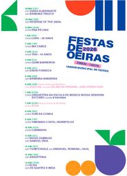 Cartaz Festas de Oeiras 2026 - Oeiras