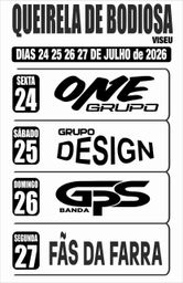 Cartaz Festas de Queirela de Bodiosa 2026 - Bodiosa