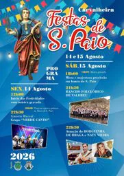 Cartaz Festas de S. Paio 2026 - Carvalheira