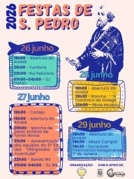 Cartaz Festas de S. Pedro 2026 - Golegã