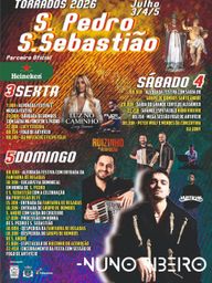 Cartaz Festas de S. Pedro e S. Sebastião 2026 - Torrados