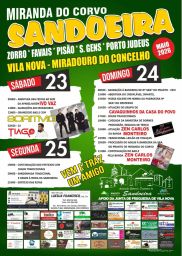Cartaz Festas de Sandoeira 2026 - Miranda do Corvo