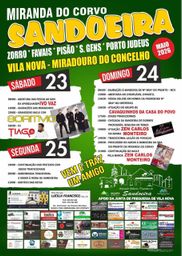 Cartaz Festas de Sandoeira 2026 - Vila Nova