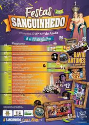 Cartaz Festas de Sanguinhedo 2026 - Sanguinhedo