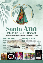 Cartaz Festas de Santa Ana 2025 - Arega