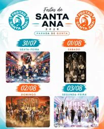 Cartaz Festas de Santa Ana 2026 - Parada de Gonta