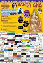 Cartaz Festas de Santa Ana 2026 - Vila Pouca