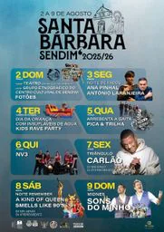 Cartaz Festas de Santa Bárbara 2026 - Sendim