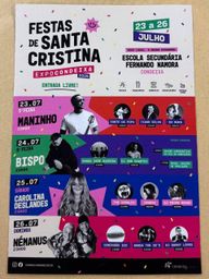 Cartaz Festas de Santa Cristina 2026 - Condeixa