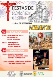 Cartaz Festas de Santa Cruz 2025 - Ribeira de Pena