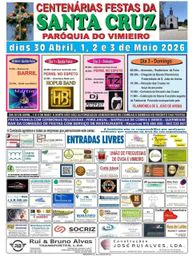 Cartaz Festas de Santa Cruz 2026 - Vimieiro